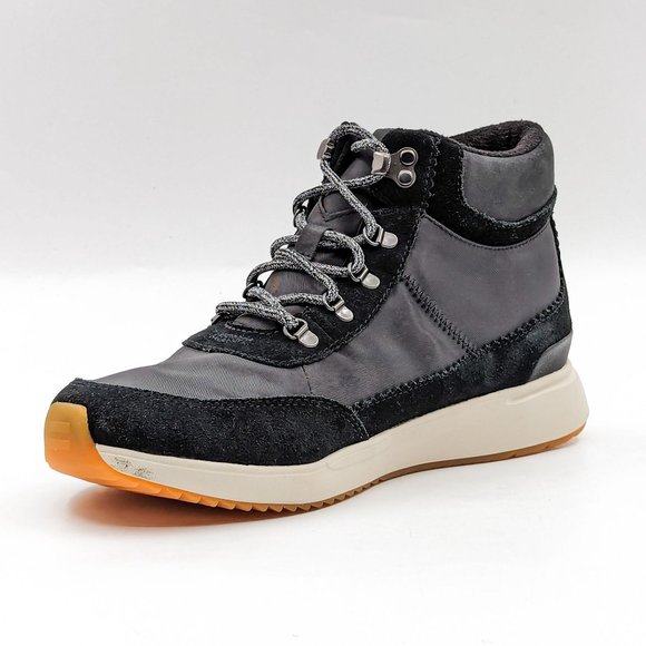 TOMS Women Cascada Black Suede Lace-up Comfortable Hiking Boots size 11 - Picture 4 of 12